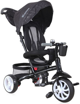 Lorelli Kids Tricycle with Storage Basket, Push Handle & Sunshade for 18+ Months Black