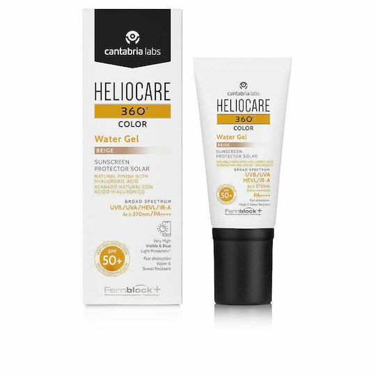 Cantabria labs Heliocare 360 Color Water Водоустойчив Слънцезащитен Гел За Лице SPF50 Оцветен Бежов 50мл