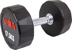 AMILA Polygon Series Hanteln Dekagon Gummi 1 x 17,5kg
