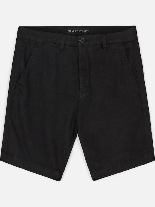 Gabba Ανδρική Βερμούδα Chino Μαύρη