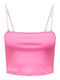 Only Women's Summer Crop Top with Straps Fuchsia