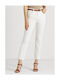 Ralph Lauren High Waist Women's Jean Trousers in Straight Line White