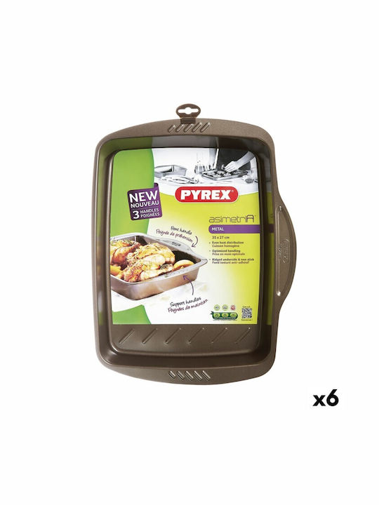 Pyrex Asimetria Formă de Patiserie pentru Chec Rectangulare din Aluminiu 35x27buc 543079 6buc