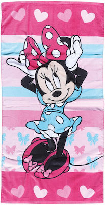 Hearts Prosoape de plajă pentru copii Fuchsia Minnie 140x70cm 420708705862