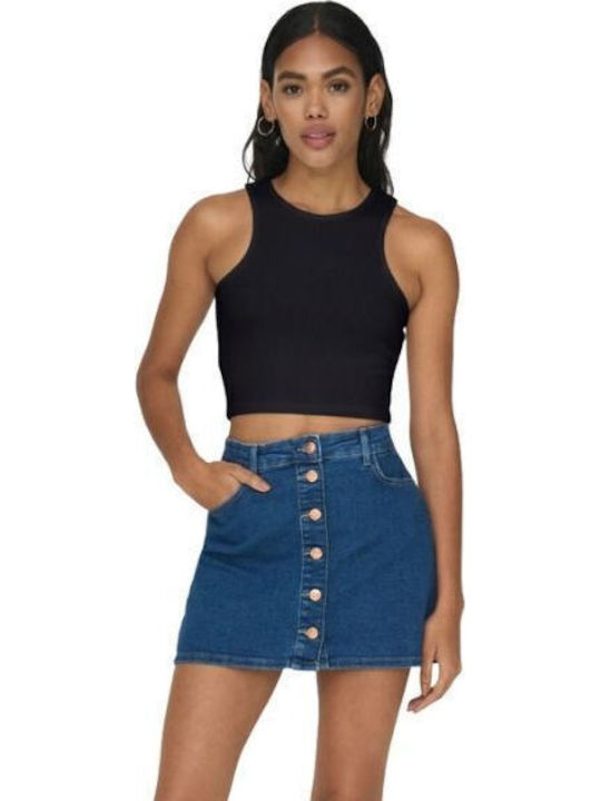 Only Damen Sommer Crop Top Baumwolle Ärmellos S...