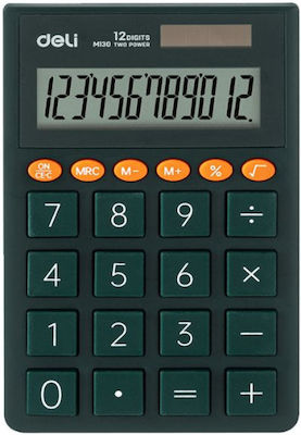 Deli Calculator Pocket 12 Digits in Green Color