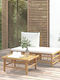 Garten- und Outdoor-Möbelsets 3 Stück Weiß mit Kissen