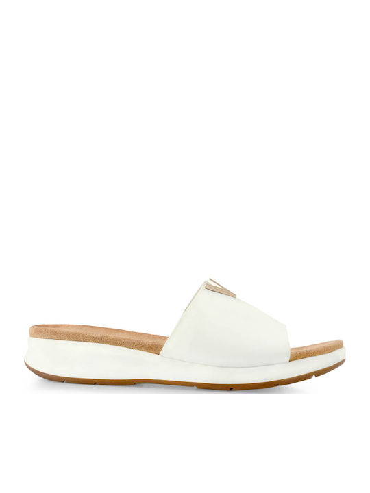 Women's Synthetic Leather Platform Shoes White