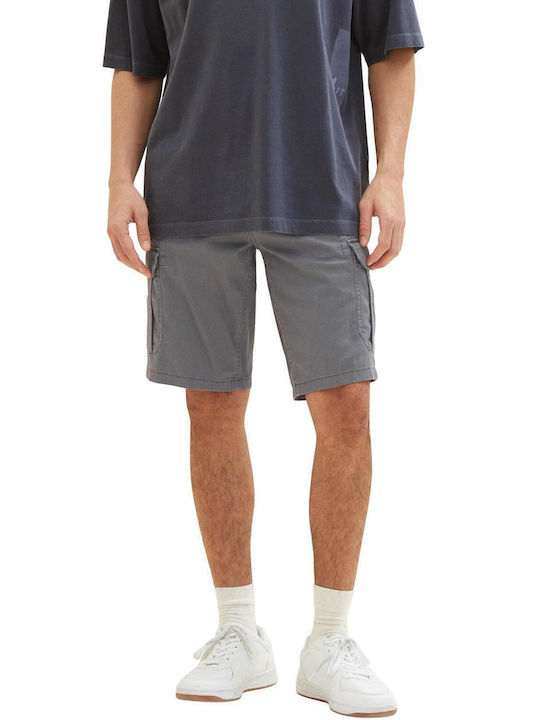 Tom Tailor Men's Cargo Printed Shorts Gray