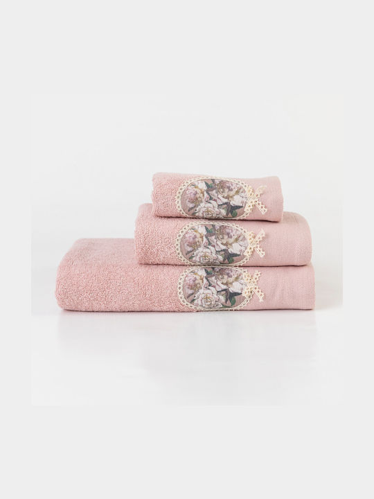 Borea 3pc Bath Towel Set Ashley Powder