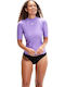 Speedo Tricou De Protecție Solară Pentru Femei Mânecă Lungă Violet UPF 40+