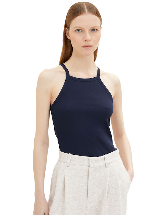 Tom Tailor Summer Women's Blouse Sleeveless Navy Blue