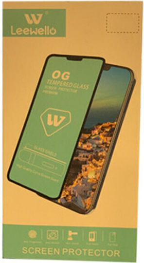 Leewello Full Glue Tempered Glass Μαύρο (iPhone SE 2022 / 2020 / 8 / 7)