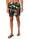 Black Pineapples Men's Swimwear Shorts Multicolour Floral
