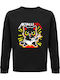 Sweatshirt Unisex Organic " Metallicat " Black