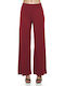 Bodymove Women's Fabric Trousers with Elastic Burgundy