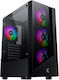 Xigmatek Duke Gaming Midi Tower Κουτί Υπολογιστή με Πλαϊνό Παράθυρο Μαύρο