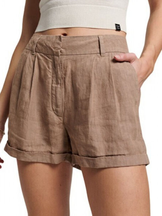 Women's Linen Shorts Brown