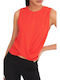 DKNY Summer Women's Blouse Sleeveless Red