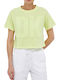 DKNY Women's Athletic Blouse Short Sleeve Yellow