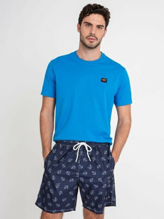 Anchors Men's Swimwear Shorts Blue with Patterns