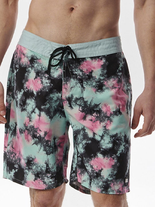 033333 Men's Swimwear Bermuda Turquoise Floral
