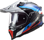 LS2 MX701 On-Off Helmet with Pinlock and Sun Visor ECE 22.06 GLOSS BLACK/BLUE