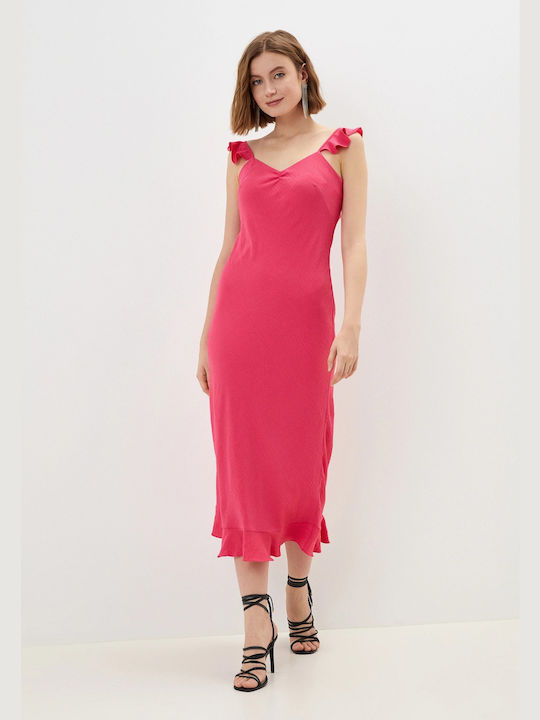 XENR88- Rose Pivoine Naf Naf Γυναίκειο Φόρεμα Φουξια