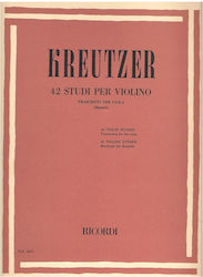 RICORDI Kreutzer - 42 Studies Book for viola