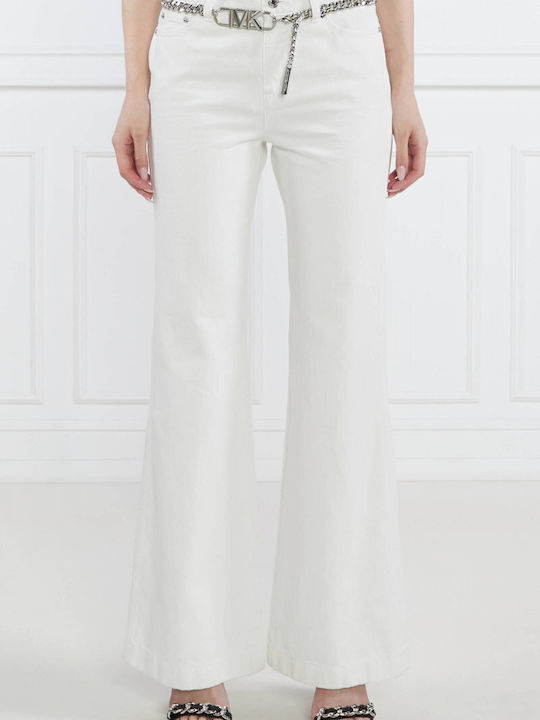 Damenjeans Schlaghose Weiß