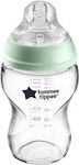 Tommee Tippee Sticlă de Sticlă pentru Bebeluși Closer to Nature cu Tetină de Silicon pentru 0+, 0+ m, luni Green 250ml 1buc