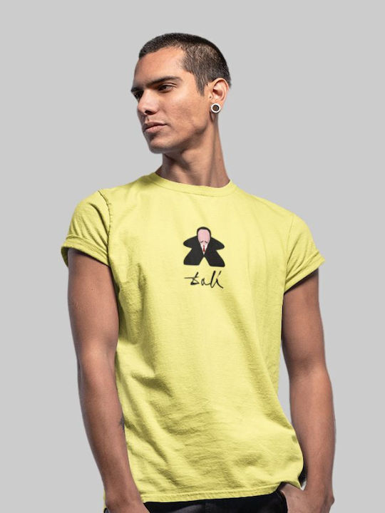 Dali Meeple T-Shirt - BLAUGELB