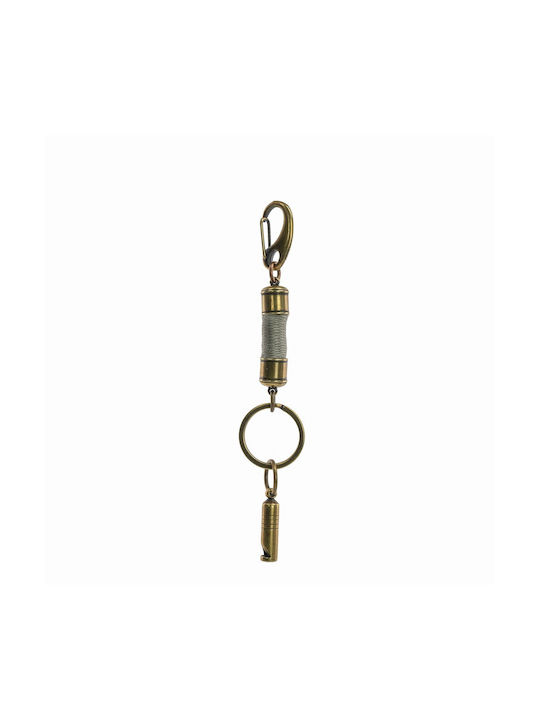 Keyring with Design Whistle Fantazy KL6-1 Gold Silver Gold