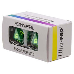 Vivid Heavy Metal D20 Dice 2pcs REM15937