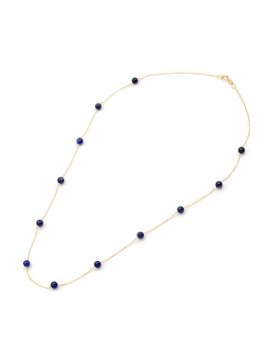 Necklace with lapis K14 111333 Pearls