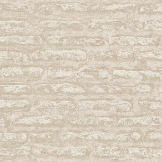Ταπετσαρία Τοίχου Attractive 2 Βινυλίου Μπεζ 1005x53cm Πλενόμενη