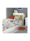 Dimcol Σετ Σεντόνια Ημίδιπλα Βαμβακερά Spaceship 187 Grey 160x240cm 2τμχ