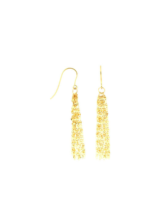 GOLD PENDANT EARRINGS 14K RSLG333