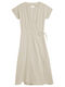 Summer Midi Dress Wrap Beige