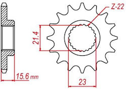 Front glass 577 15 teeth SFR51139