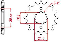 Front glass 280 13 teeth SFR51143