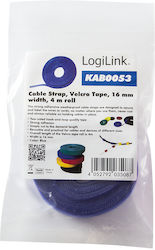LogiLink Δεματικό Καλωδίων Πλαστικό 400mmx16mm σε Μπλε χρώμα (1τμχ) (KAB0053)