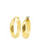 Earrings Gold hoops 14K (ΣKO01675)