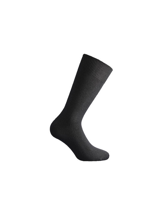 JOIN Men's Cotton Sock Cotton Semi-Soft Sock Solid Color 1 Pair BLACK