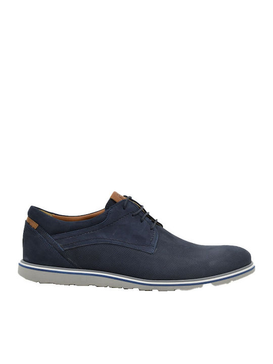 Leder Herren Freizeitschuhe Blau