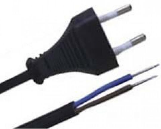 Topelcom Power Cord Bipolar 2x0.75mm² 2m Black