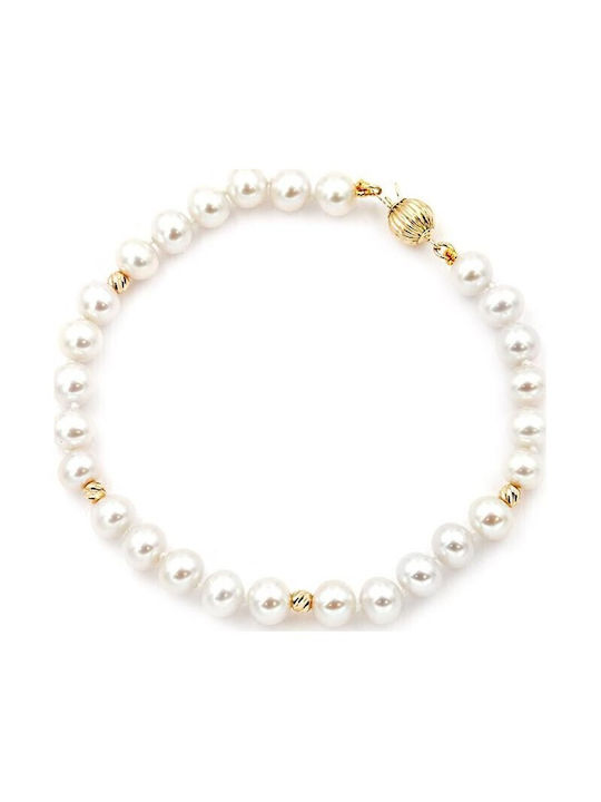 Βραχιόλι με μαργαριτάρια Fresh Water Pearl 6,0-6,5mm Κ14 110857 Pearls