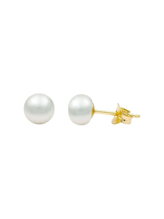 Earrings with pearls 6A Fresh Water Pearl 5,5-6,0mm K14 111101 Pearls