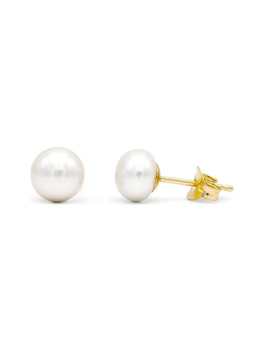 Earrings with pearls 3A Fresh Water Pearl 6,5-7,0mm K14 110718 Pearls