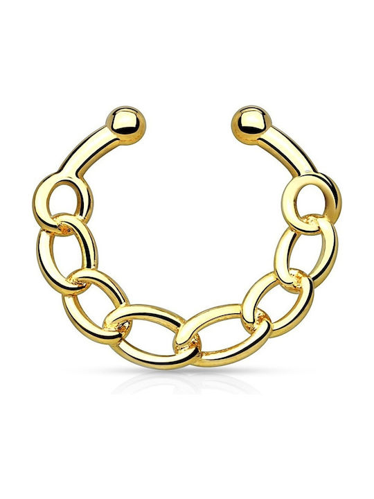 FAKE SEPTUM EARRINGS STEEL 316L GOLD 8MM S90011